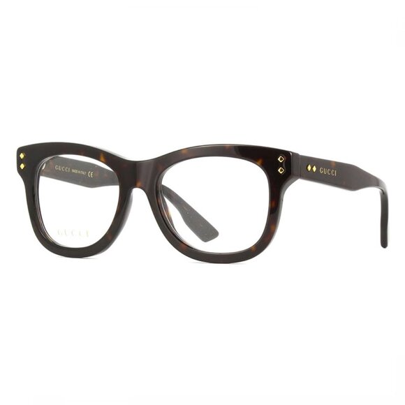 NEW GUCCI SQUARE EYEGLASSES GUCCI GG1086O 007 HAVANA CLEAR EYEWEAR - Picture 1 of 3